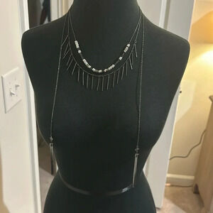 Harley Davidson layered Black necklace